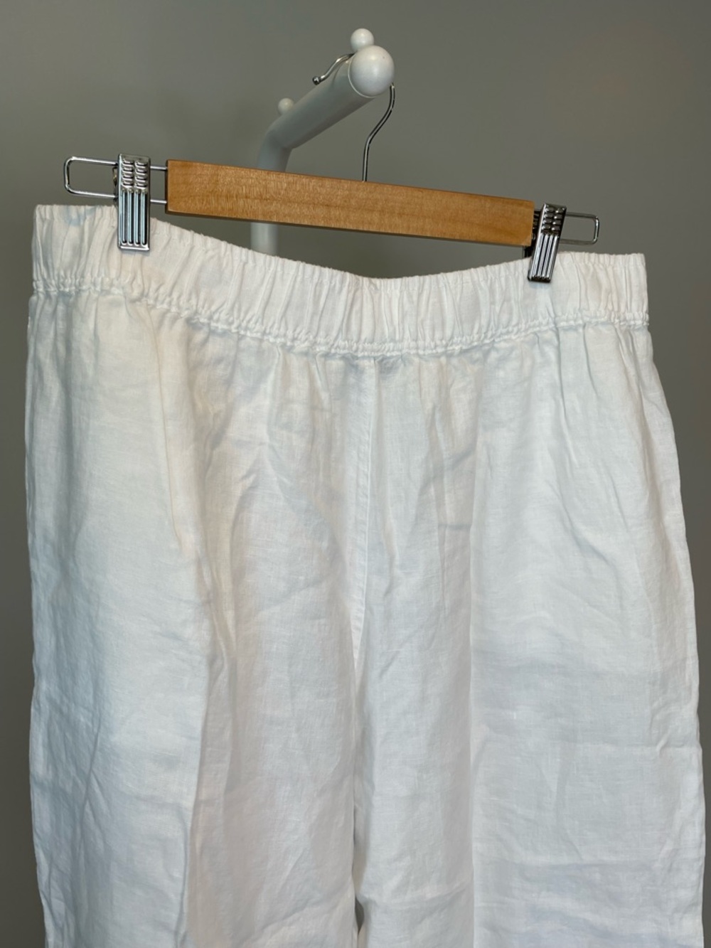 Tahari White 100% Linen Women’s Casual Pants - Picture 2 of 5
